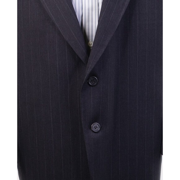 BOTANY 500 Navy Blue striped blazer jacket sport 2 Button Jakcet coat Size 50 - Picture 4 of 12